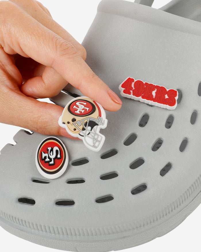 9pc San Francisco 49ers NFL Football Shoe Charms, Officially Licensed Fan Gear