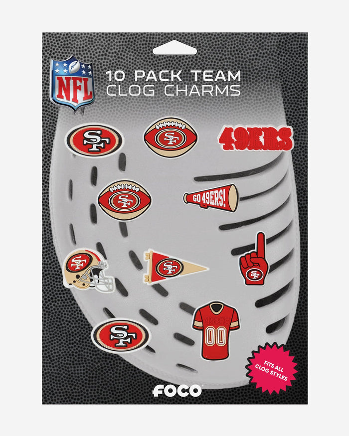 San Francisco 49ers 10 Pack Team Clog Charms San Francisco 49ers 10 Pack Team Clog Charms