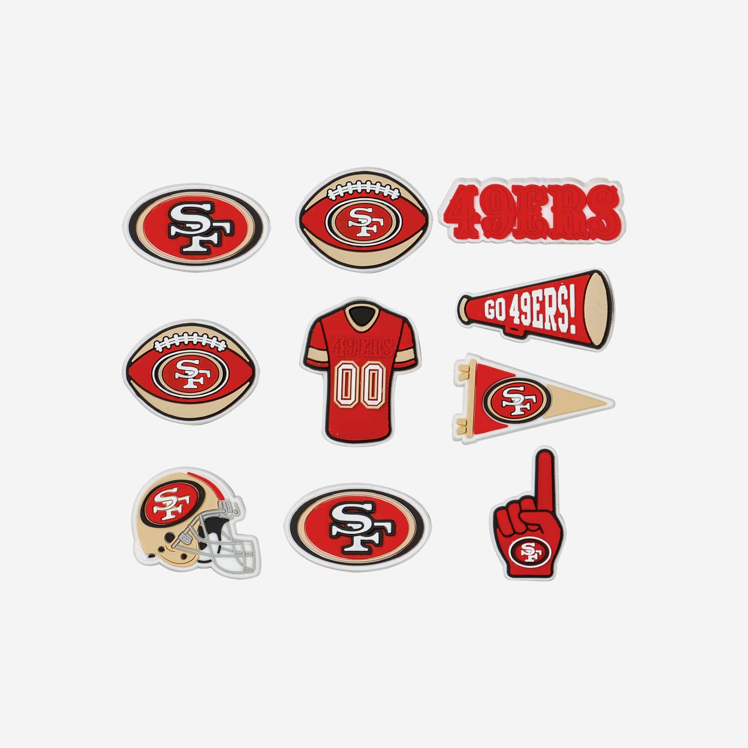 San Francisco 49ers 10 Pack Team Clog Charms San Francisco 49ers 10 Pack Team Clog Charms