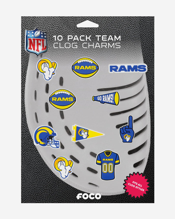 Los Angeles Rams 10 Pack Team Clog Charms FOCO - FOCO.com