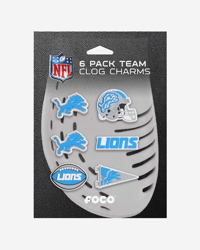 Detroit Lions 6 Pack Team Clog Charms FOCO - FOCO.com
