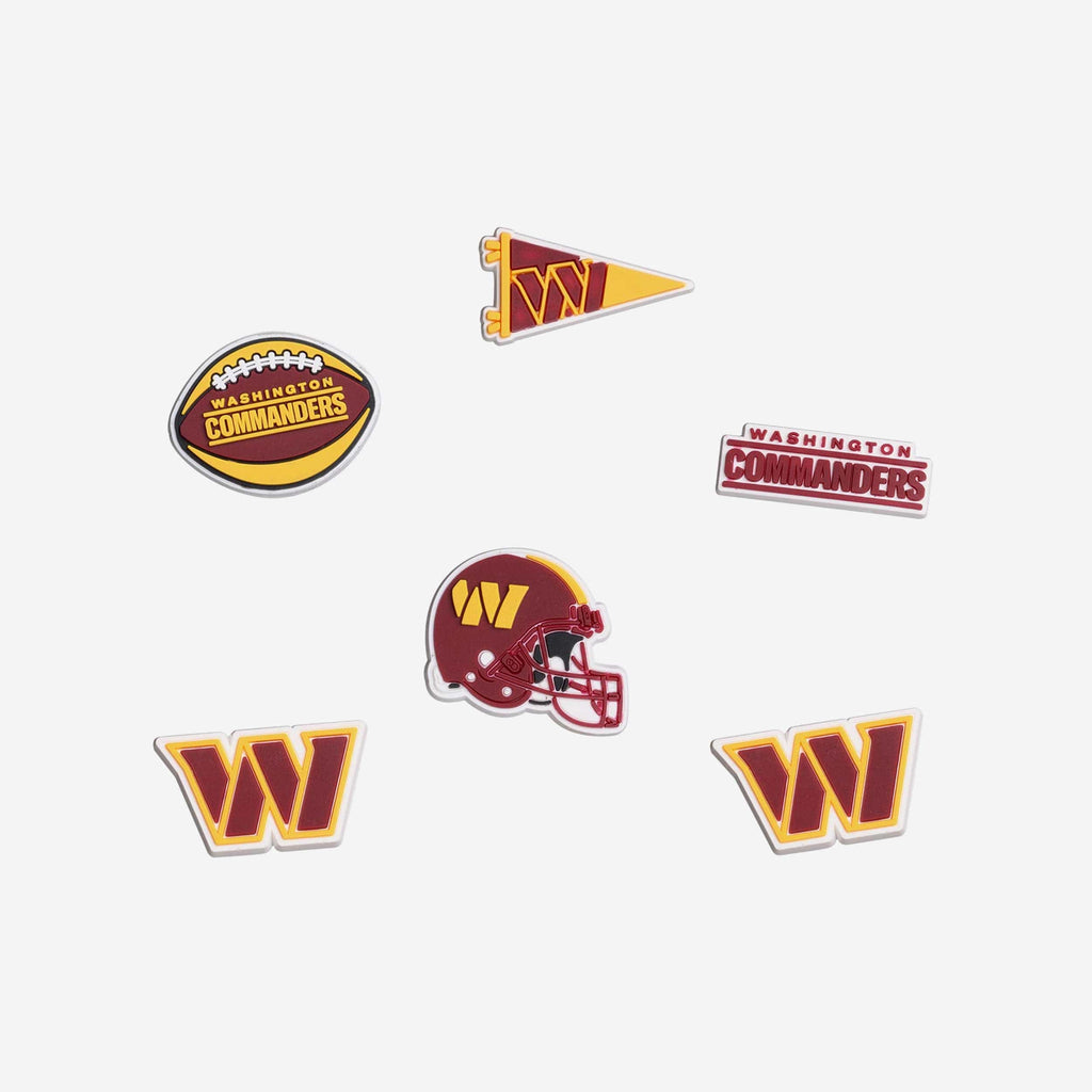 Washington Commanders 6 Pack Team Clog Charms FOCO - FOCO.com