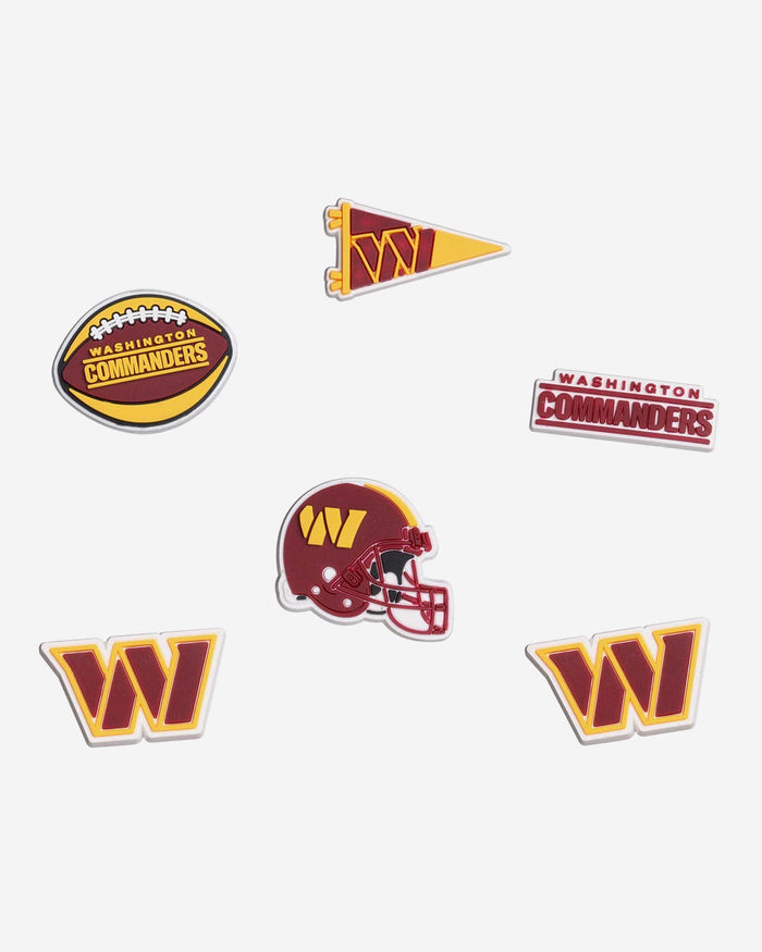 Washington Commanders 6 Pack Team Clog Charms FOCO - FOCO.com