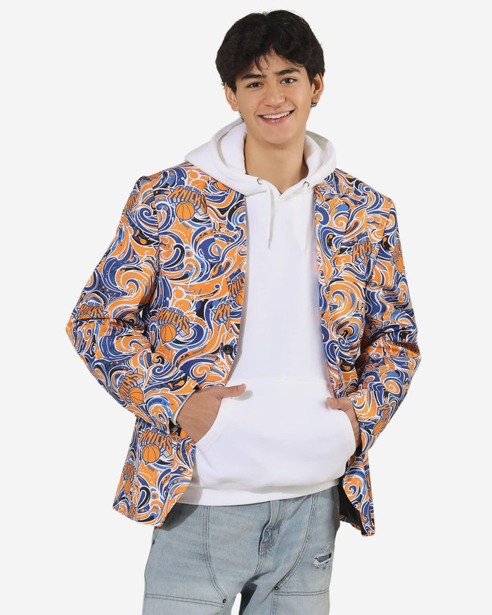 New York Knicks 2026 NBA Champions Banner Paisley Print Suit Jacket FOCO 46 - FOCO.com
