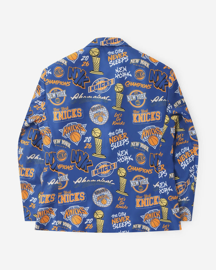 New York Knicks 2026 NBA Champions Banner Toss Print Gameday Suit Jacket FOCO 46 - FOCO.com