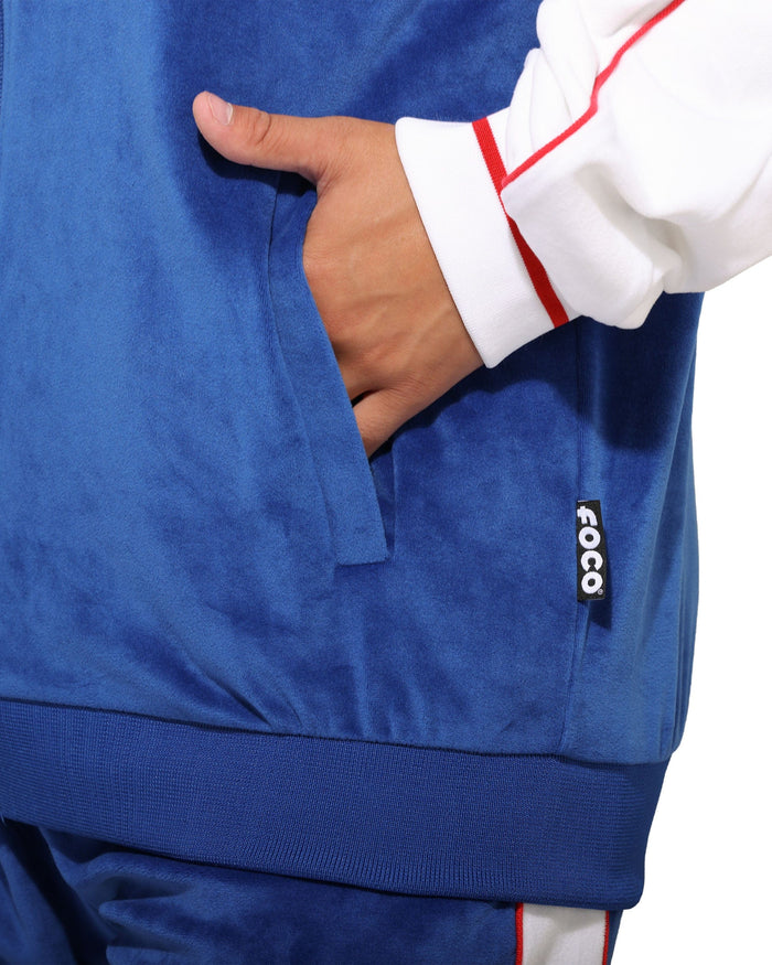 Buffalo Bills Two Tone Velour Zip Up Top FOCO S - FOCO.com