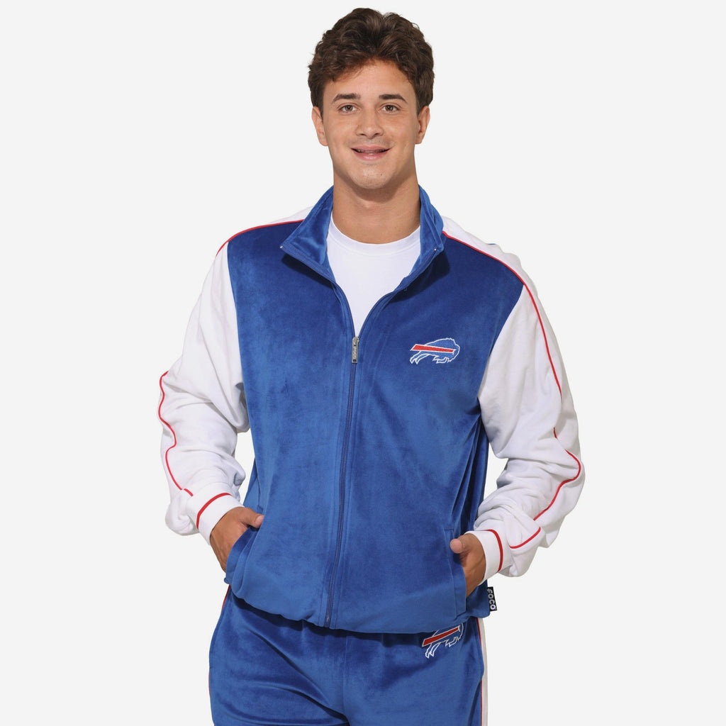 Buffalo Bills Two Tone Velour Zip Up Top FOCO S - FOCO.com