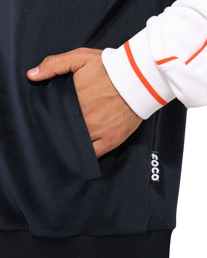 Chicago Bears Two Tone Velour Zip Up Top FOCO S - FOCO.com