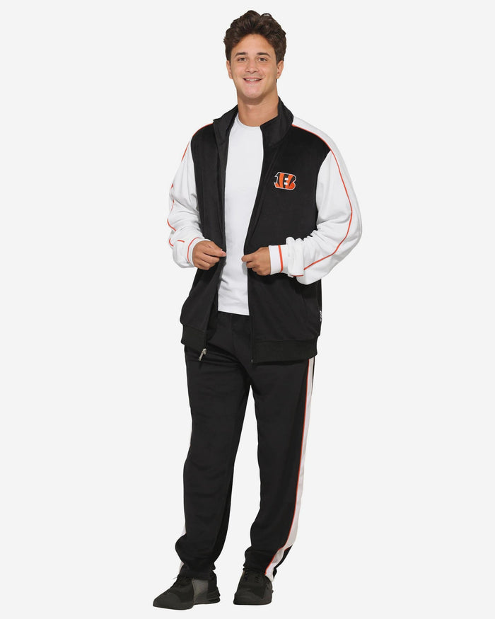 Cincinnati Bengals Two Tone Velour Zip Up Top FOCO S - FOCO.com