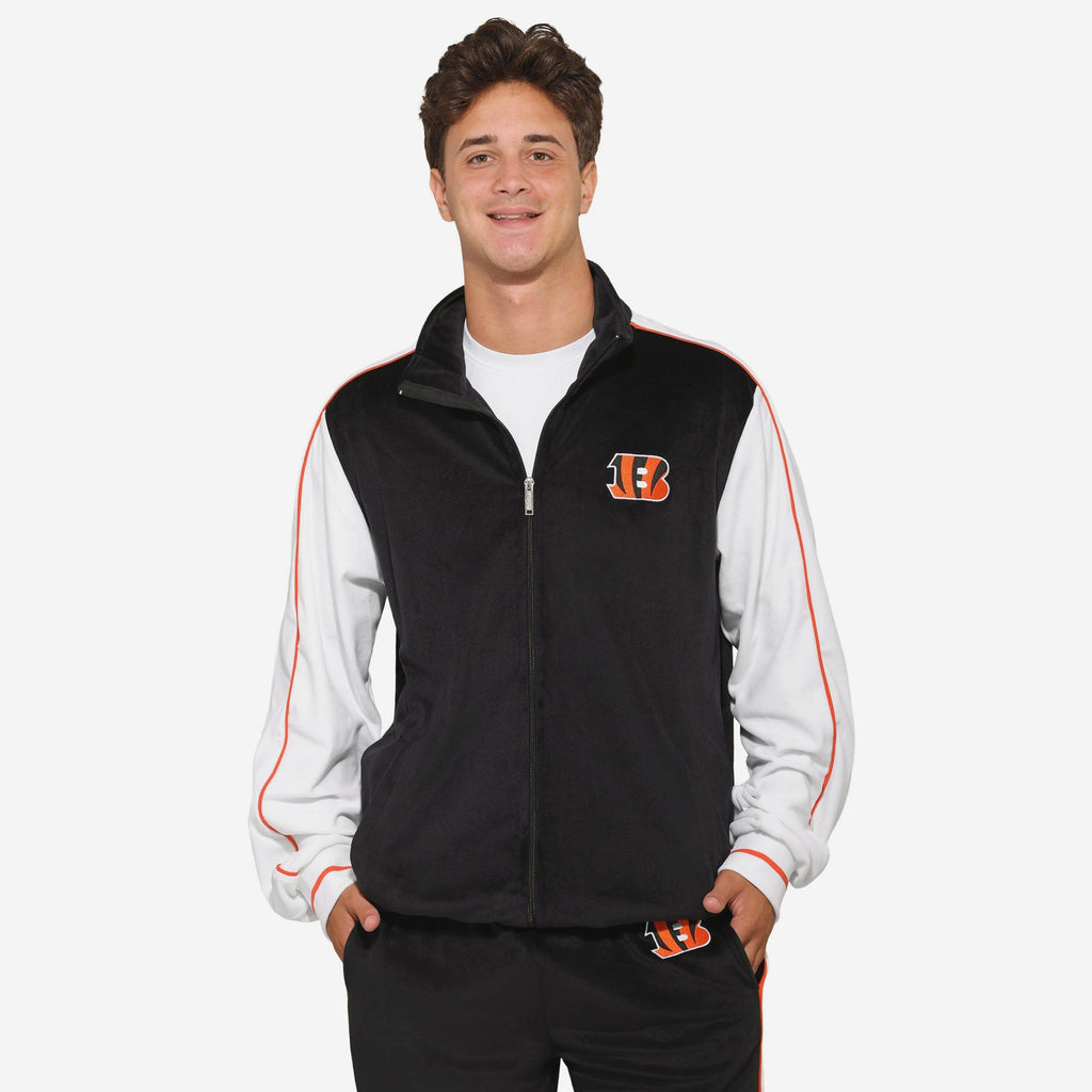 Cincinnati Bengals Two Tone Velour Zip Up Top FOCO S - FOCO.com