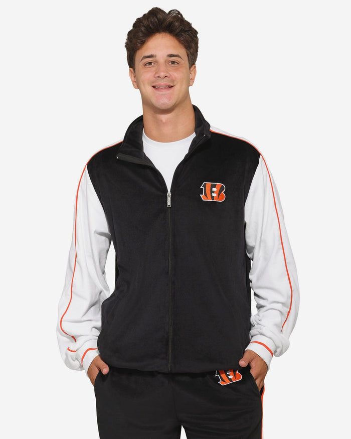 Cincinnati Bengals Two Tone Velour Zip Up Top FOCO S - FOCO.com