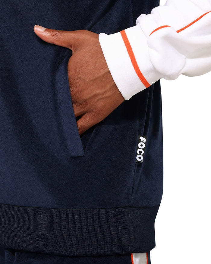 Denver Broncos Two Tone Velour Zip Up Top FOCO S - FOCO.com