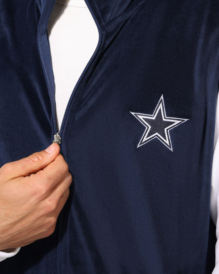 Dallas Cowboys Two Tone Velour Zip Up Top FOCO S - FOCO.com