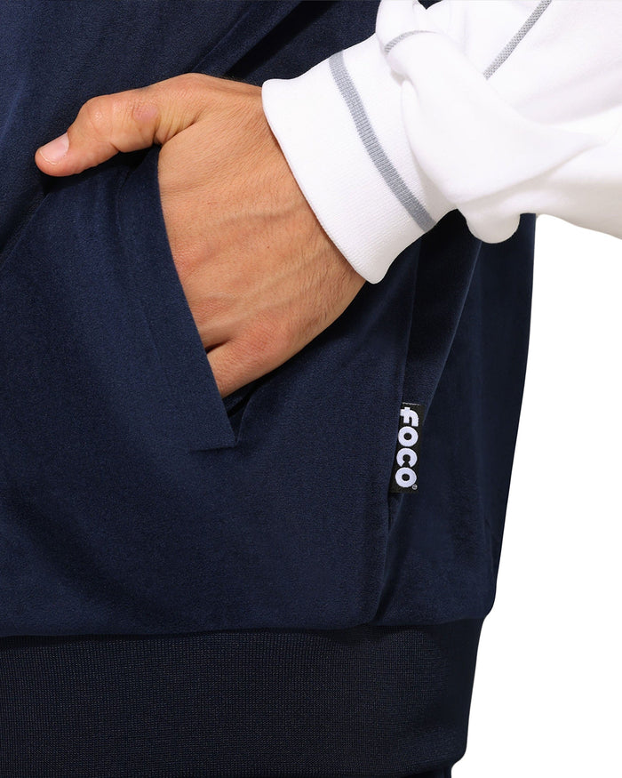 Dallas Cowboys Two Tone Velour Zip Up Top FOCO S - FOCO.com