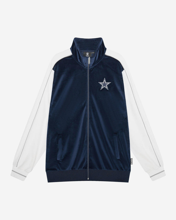 Dallas Cowboys Two Tone Velour Zip Up Top FOCO S - FOCO.com