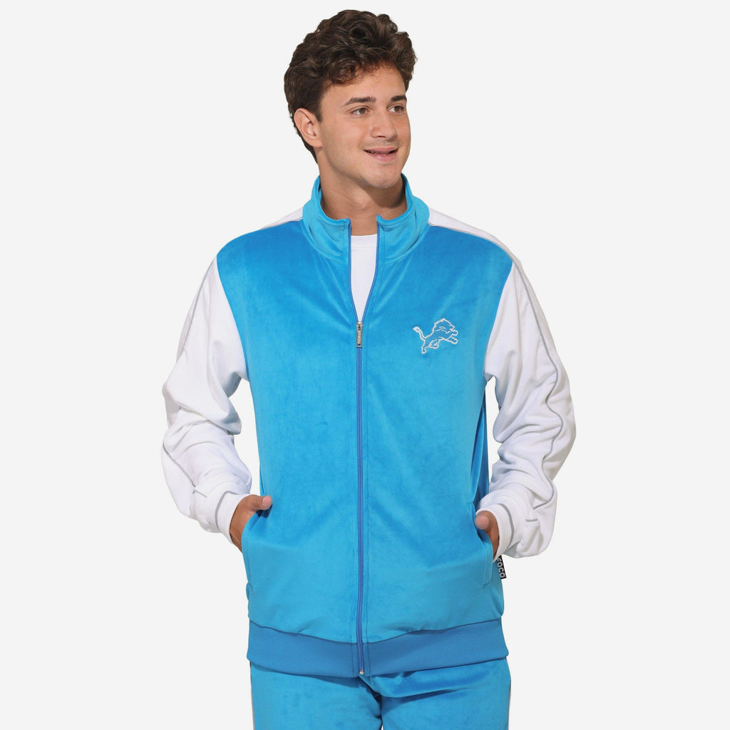 Detroit Lions Two Tone Velour Zip Up Top FOCO S - FOCO.com