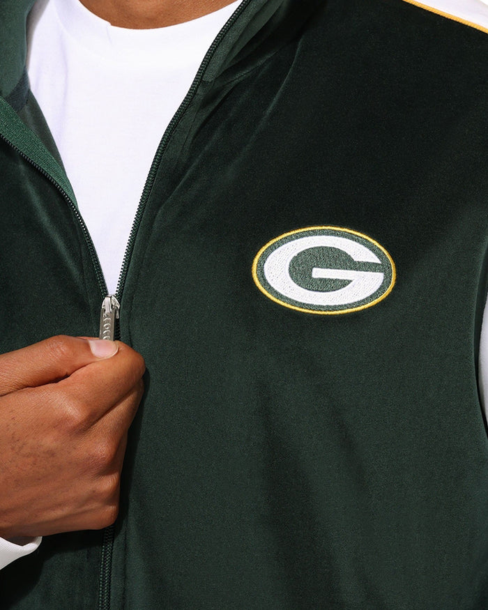 Green Bay Packers Two Tone Velour Zip Up Top FOCO S - FOCO.com