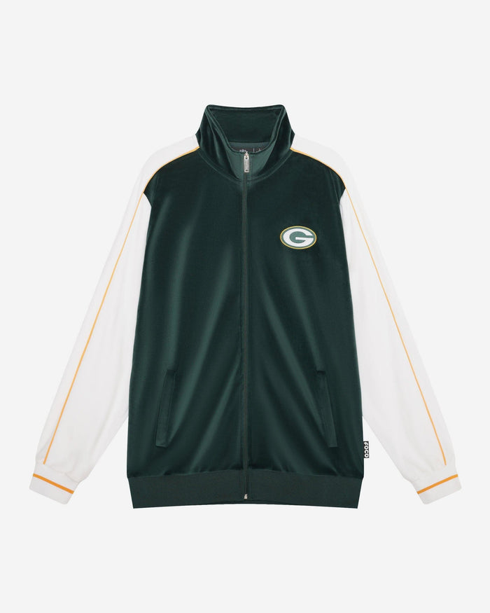 Green Bay Packers Two Tone Velour Zip Up Top FOCO S - FOCO.com