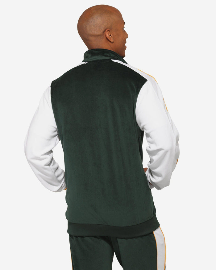 Green Bay Packers Two Tone Velour Zip Up Top FOCO S - FOCO.com