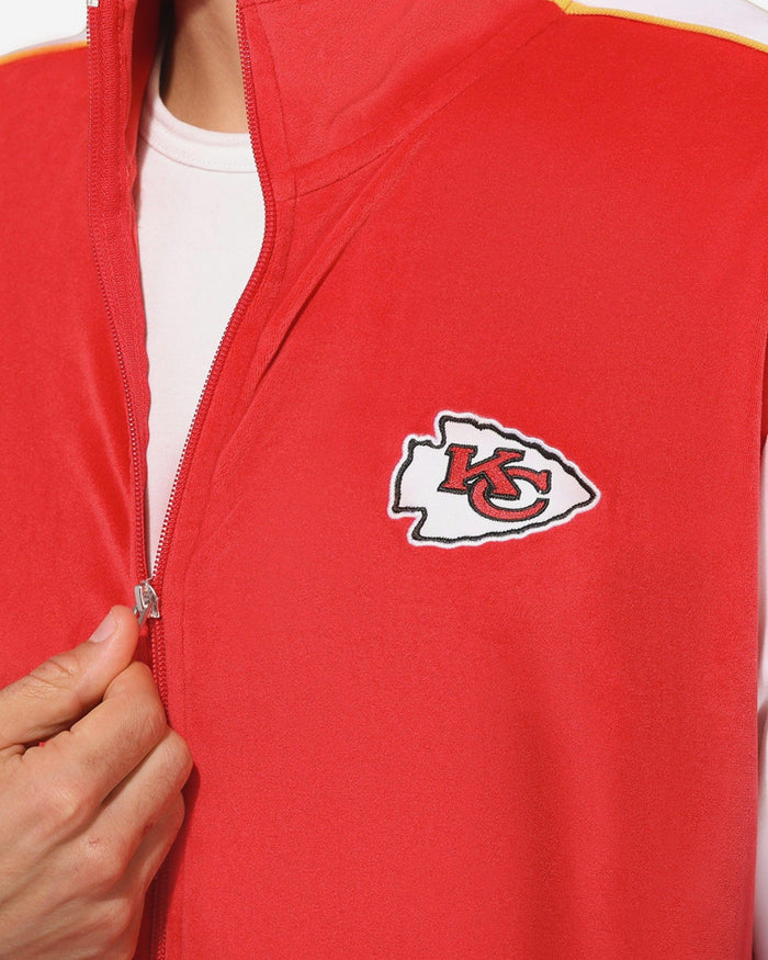 Kansas City Chiefs Two Tone Velour Zip Up Top FOCO S - FOCO.com