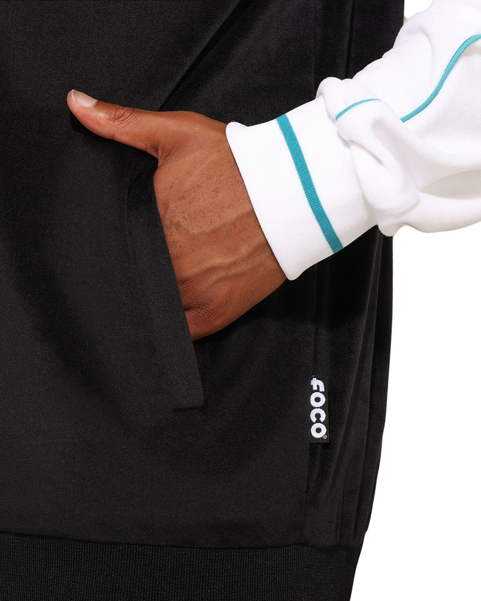 Miami Dolphins Two Tone Velour Zip Up Top FOCO S - FOCO.com