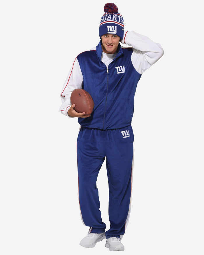 New York Giants Two Tone Velour Zip Up Top FOCO S - FOCO.com