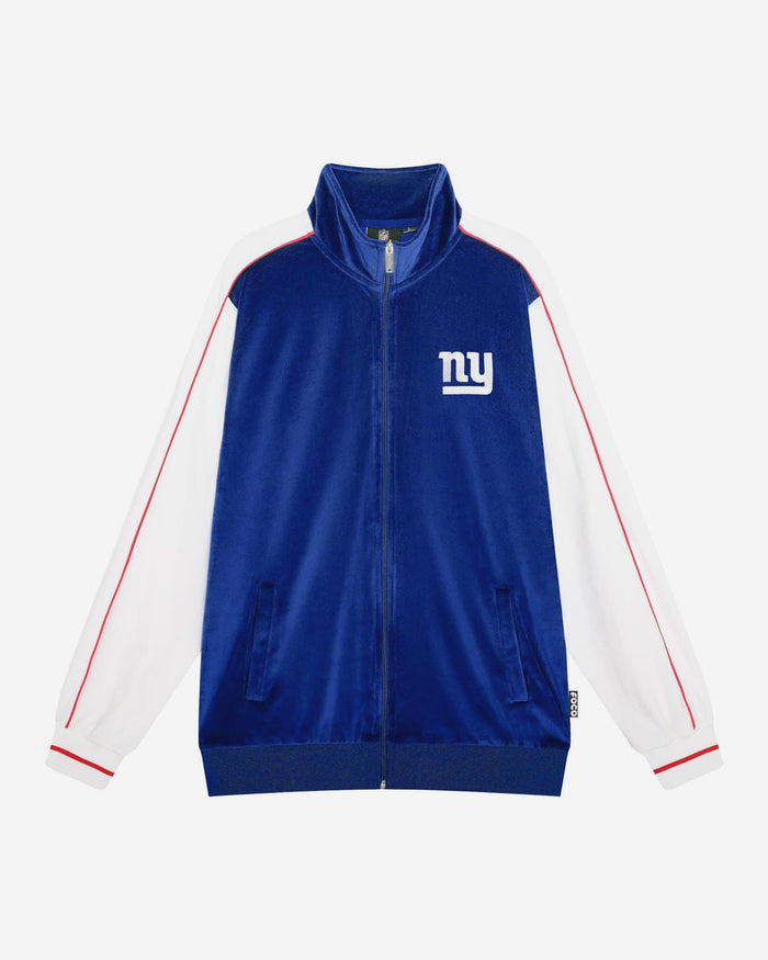 New York Giants Two Tone Velour Zip Up Top FOCO S - FOCO.com