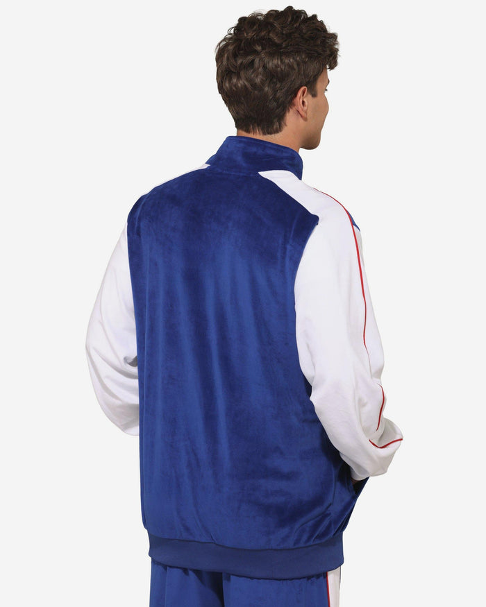 New York Giants Two Tone Velour Zip Up Top FOCO S - FOCO.com