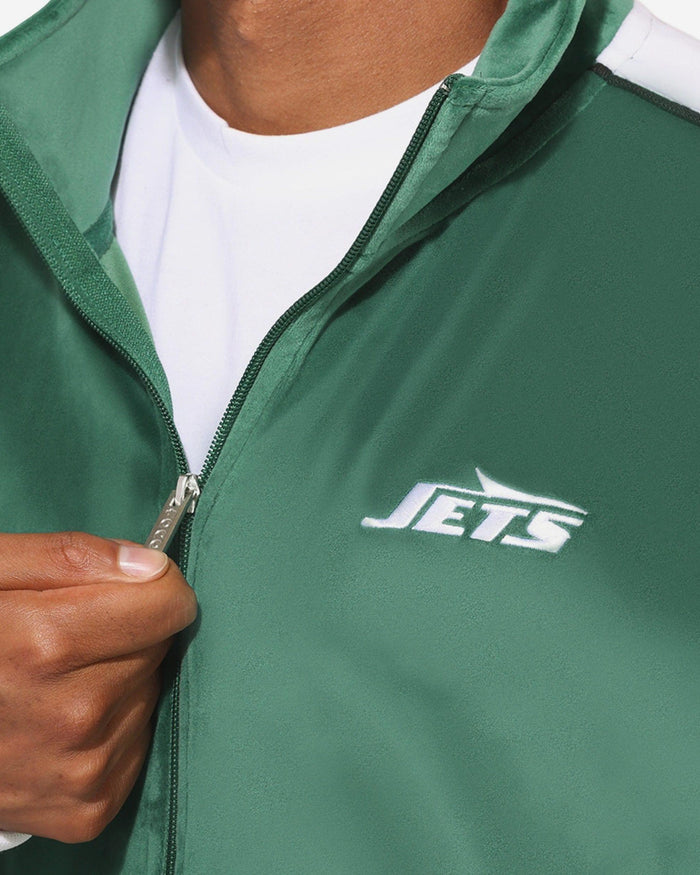 New York Jets Two Tone Velour Zip Up Top FOCO S - FOCO.com