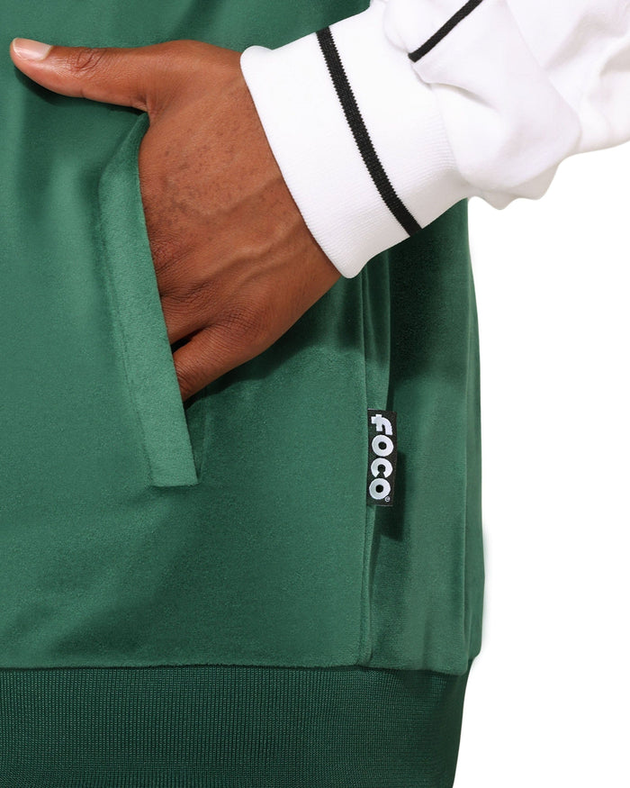 New York Jets Two Tone Velour Zip Up Top FOCO S - FOCO.com