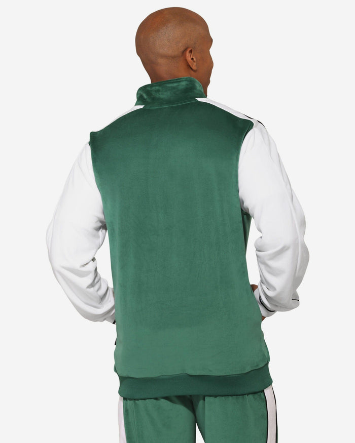 New York Jets Two Tone Velour Zip Up Top FOCO S - FOCO.com