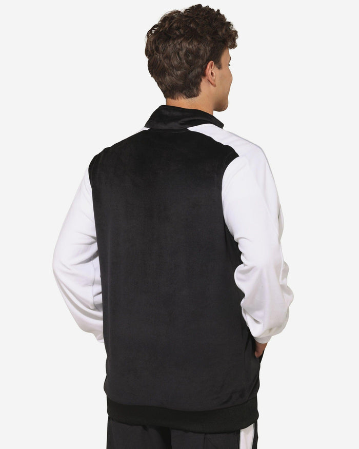 Las Vegas Raiders Two Tone Velour Zip Up Top FOCO S - FOCO.com