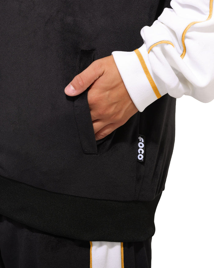 Pittsburgh Steelers Two Tone Velour Zip Up Top FOCO S - FOCO.com