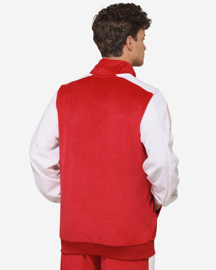 San Francisco 49ers Two Tone Velour Zip Up Top FOCO S - FOCO.com