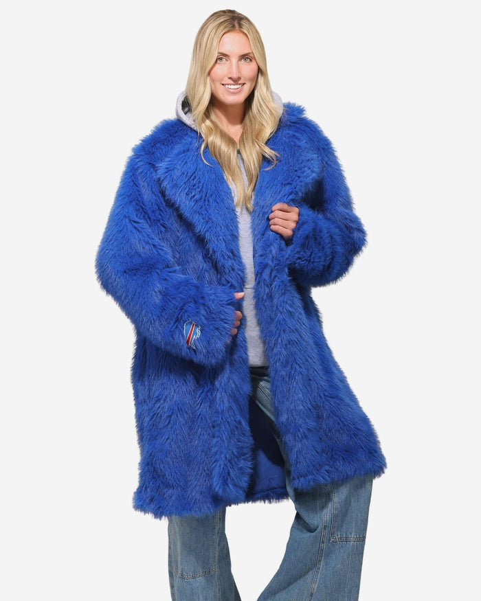 Buffalo Bills Faux Fur Long Jacket FOCO XS/S - FOCO.com