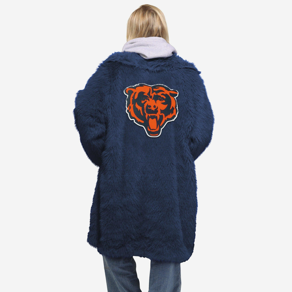 Chicago Bears Faux Fur Long Jacket FOCO XS/S - FOCO.com