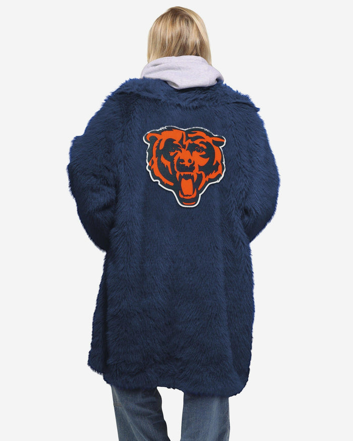 Chicago Bears Faux Fur Long Jacket FOCO XS/S - FOCO.com