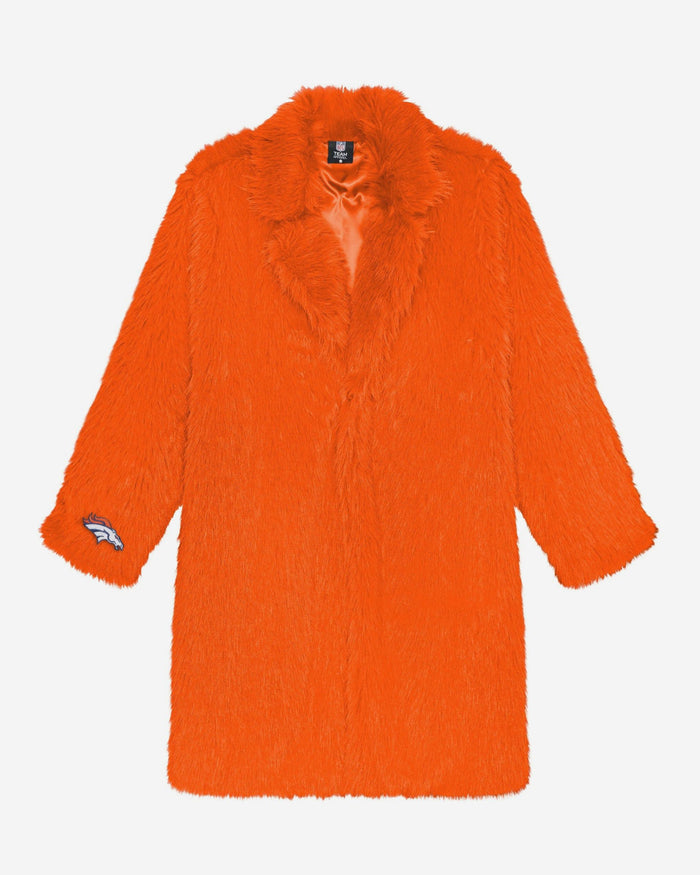 Denver Broncos Faux Fur Long Jacket FOCO XS/S - FOCO.com