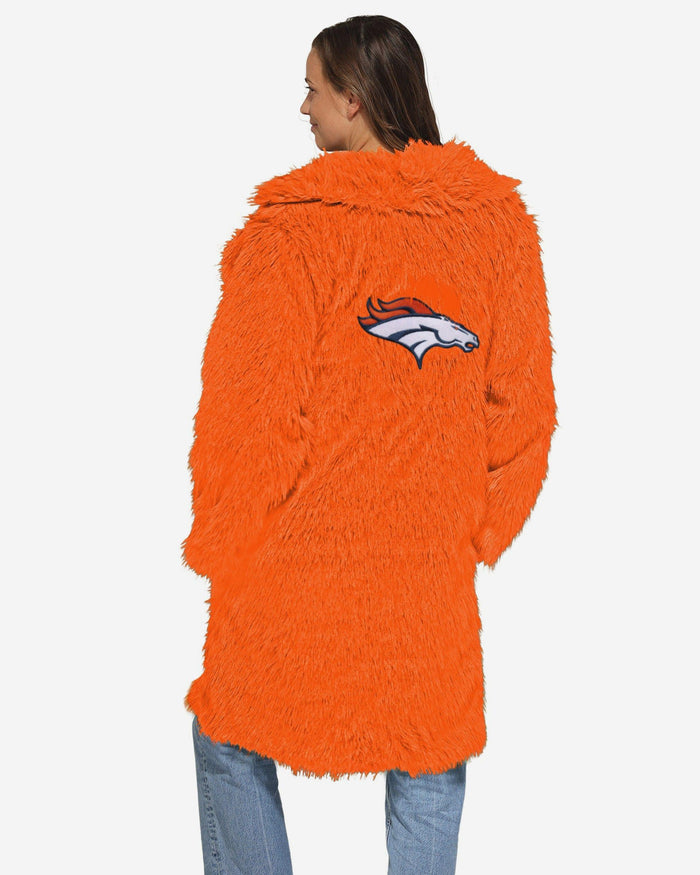 Denver Broncos Faux Fur Long Jacket FOCO XS/S - FOCO.com