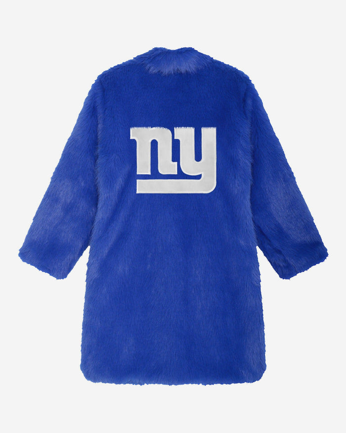 New York Giants Faux Fur Long Jacket FOCO XS/S - FOCO.com