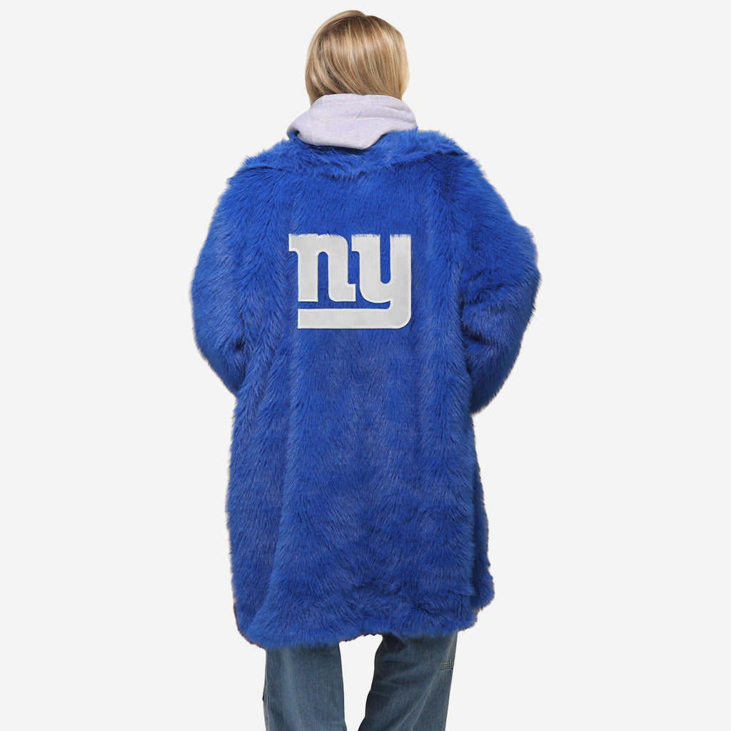 New York Giants Faux Fur Long Jacket FOCO XS/S - FOCO.com