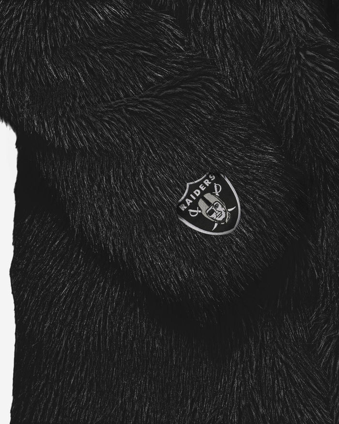 Las Vegas Raiders Faux Fur Long Jacket FOCO XS/S - FOCO.com