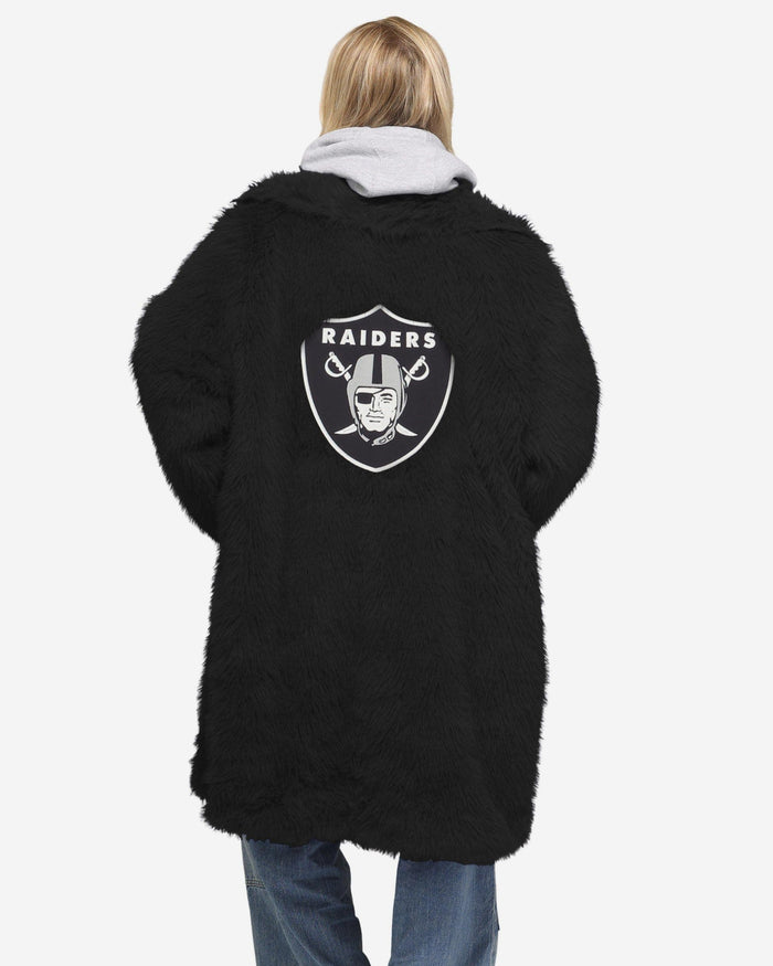 Las Vegas Raiders Faux Fur Long Jacket FOCO XS/S - FOCO.com