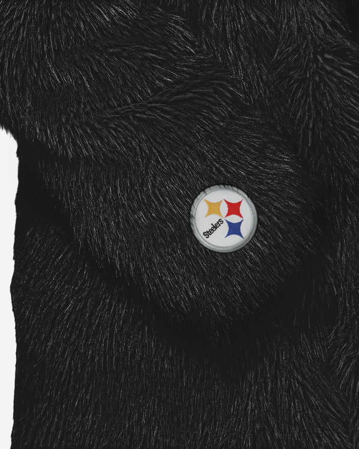 Pittsburgh Steelers Faux Fur Long Jacket FOCO XS/S - FOCO.com