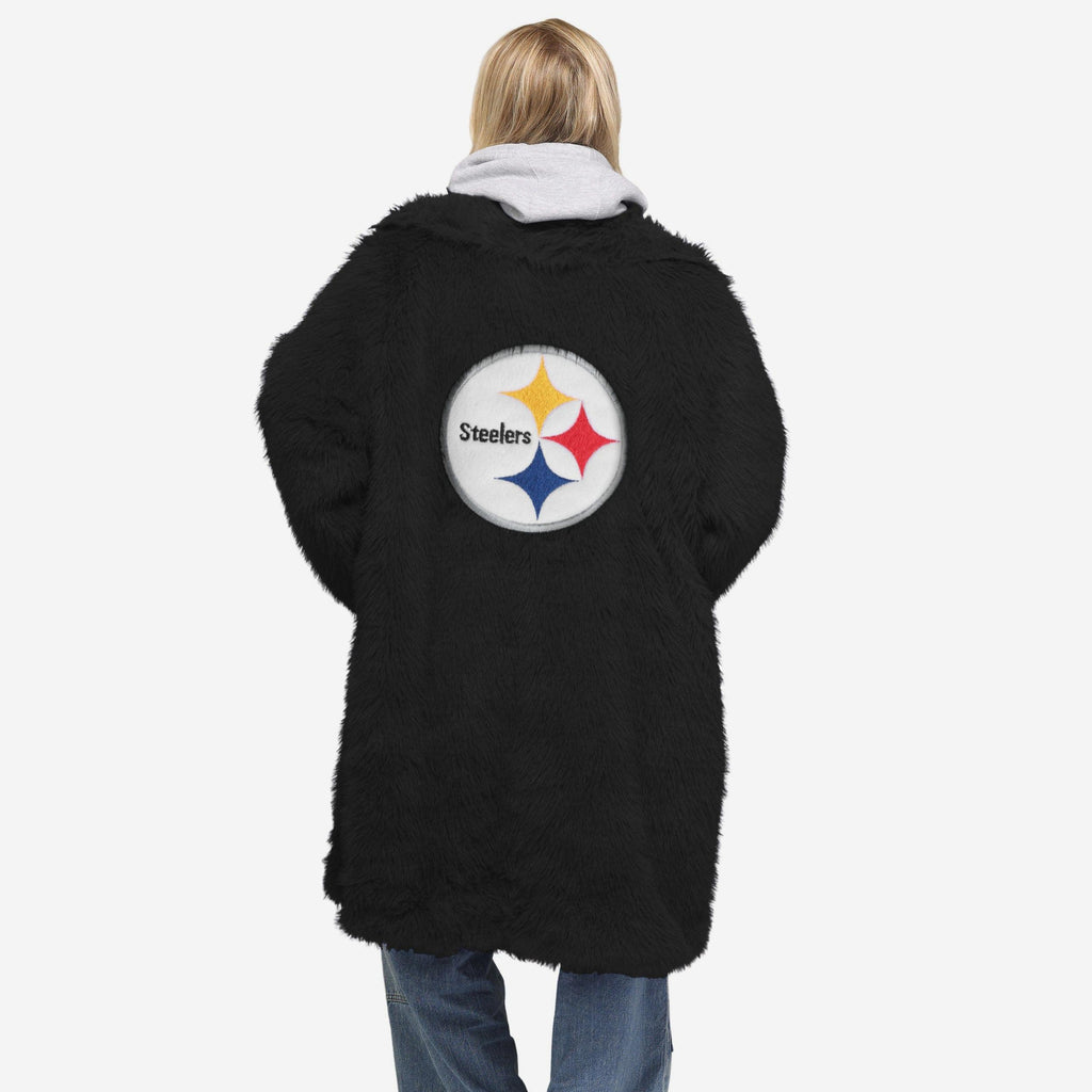 Pittsburgh Steelers Faux Fur Long Jacket FOCO XS/S - FOCO.com