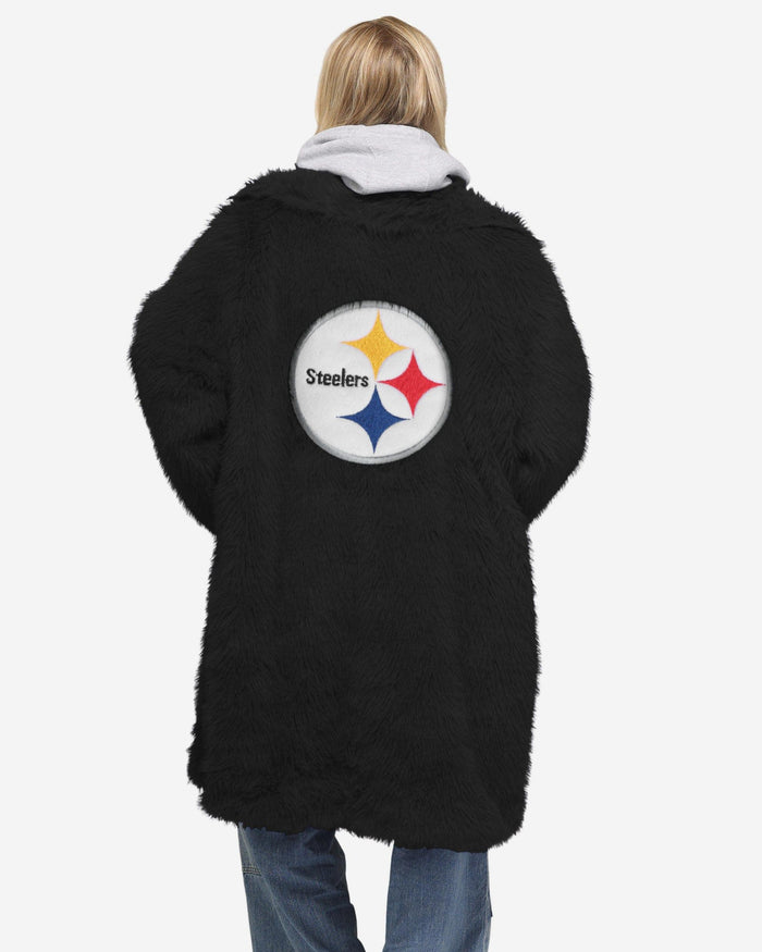 Pittsburgh Steelers Faux Fur Long Jacket FOCO XS/S - FOCO.com