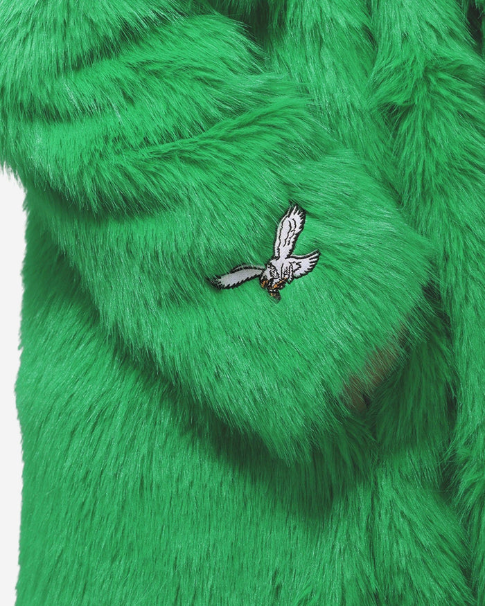 Philadelphia Eagles Kelly Green Faux Fur Long Jacket FOCO XS/S - FOCO.com