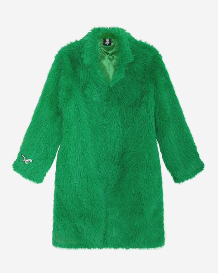 Philadelphia Eagles Kelly Green Faux Fur Long Jacket FOCO XS/S - FOCO.com