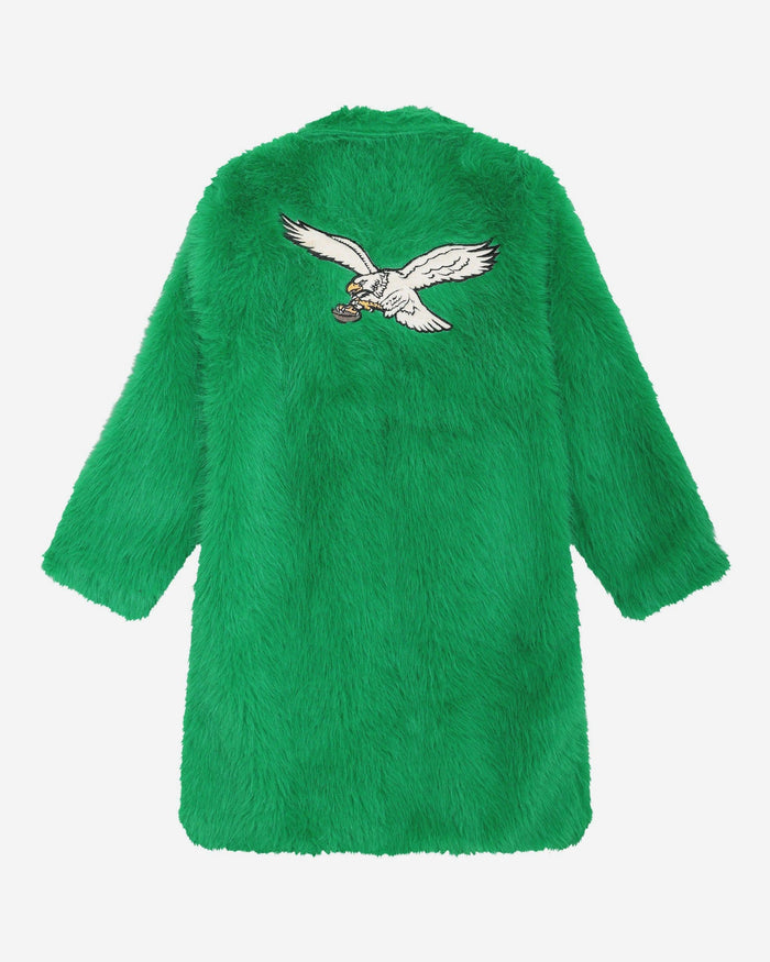 Philadelphia Eagles Kelly Green Faux Fur Long Jacket FOCO XS/S - FOCO.com