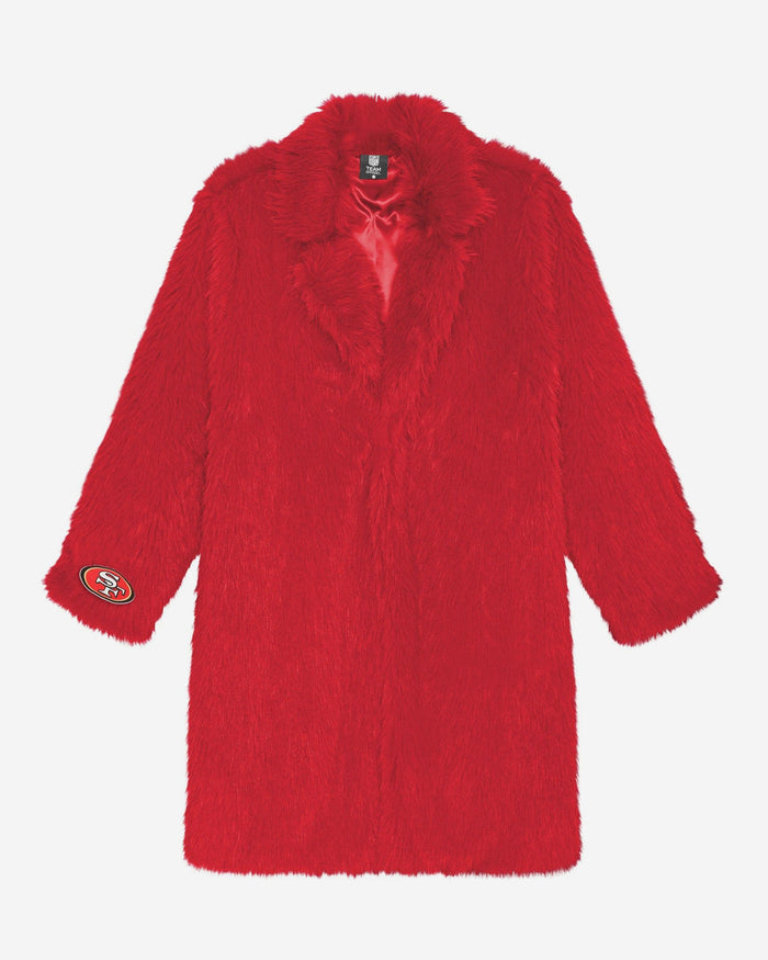 San Francisco 49ers Faux Fur Long Jacket FOCO XS/S - FOCO.com